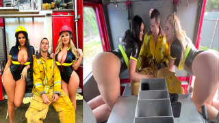 OnlyFans – Big Booty Sluts Alexas Morgan & Savannah Bond Make A Firefighter Super Lucky
